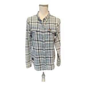 Indian Motorcycle Plaid Flannel Shirt Ladies Size M